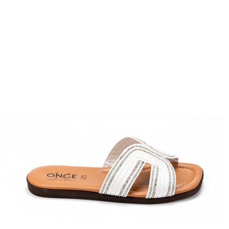 Alternative view of Ženske papuče Once-39690 bele ravne